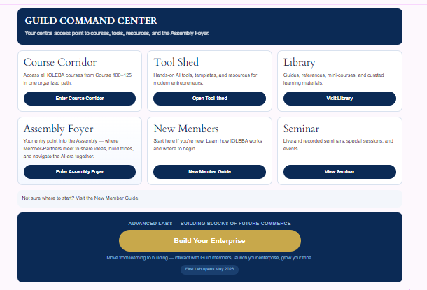 IOLEBA Command Center Screenshot